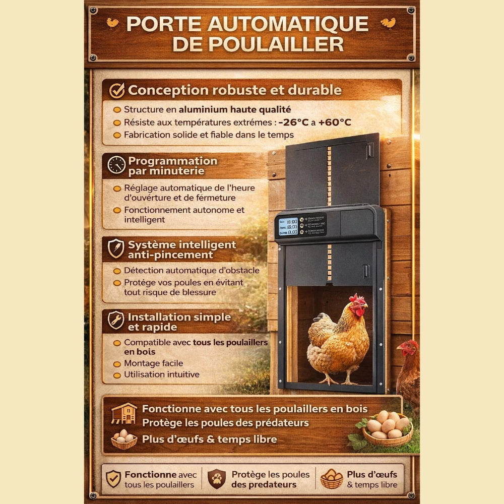 Porte automatique poulailler | Nova™ Pro