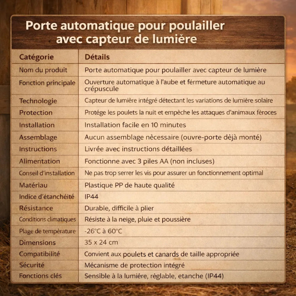 Porte automatique poulailler | Nova™