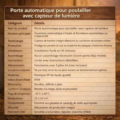 Porte automatique poulailler | Nova™